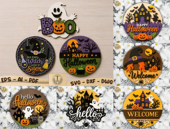 Halloween Welcome Sign SVG Bundle