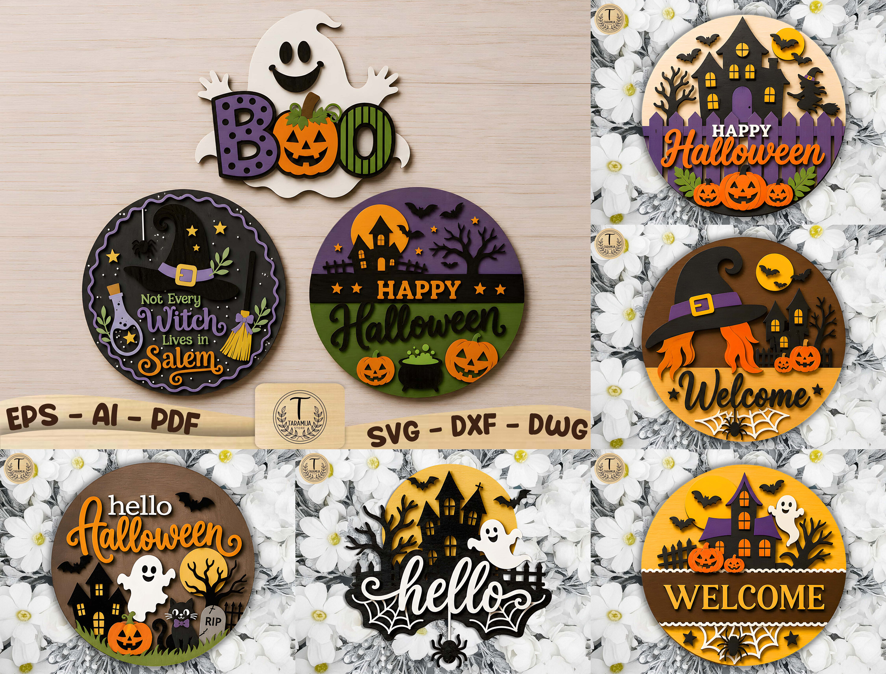 Halloween Welcome Sign SVG Bundle