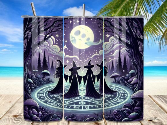 Halloween Witches Coven Moon Tumbler