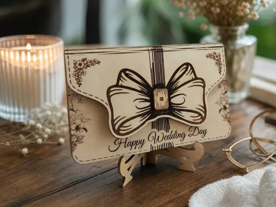Happy Wedding Day Envelope Money Holder