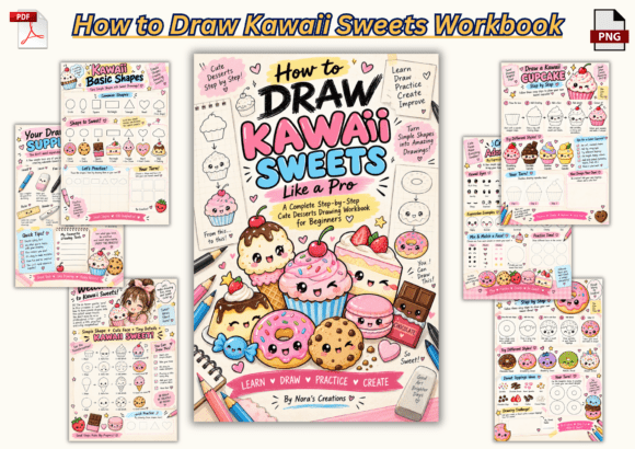 How to Draw Kawaii Sweets Workbook