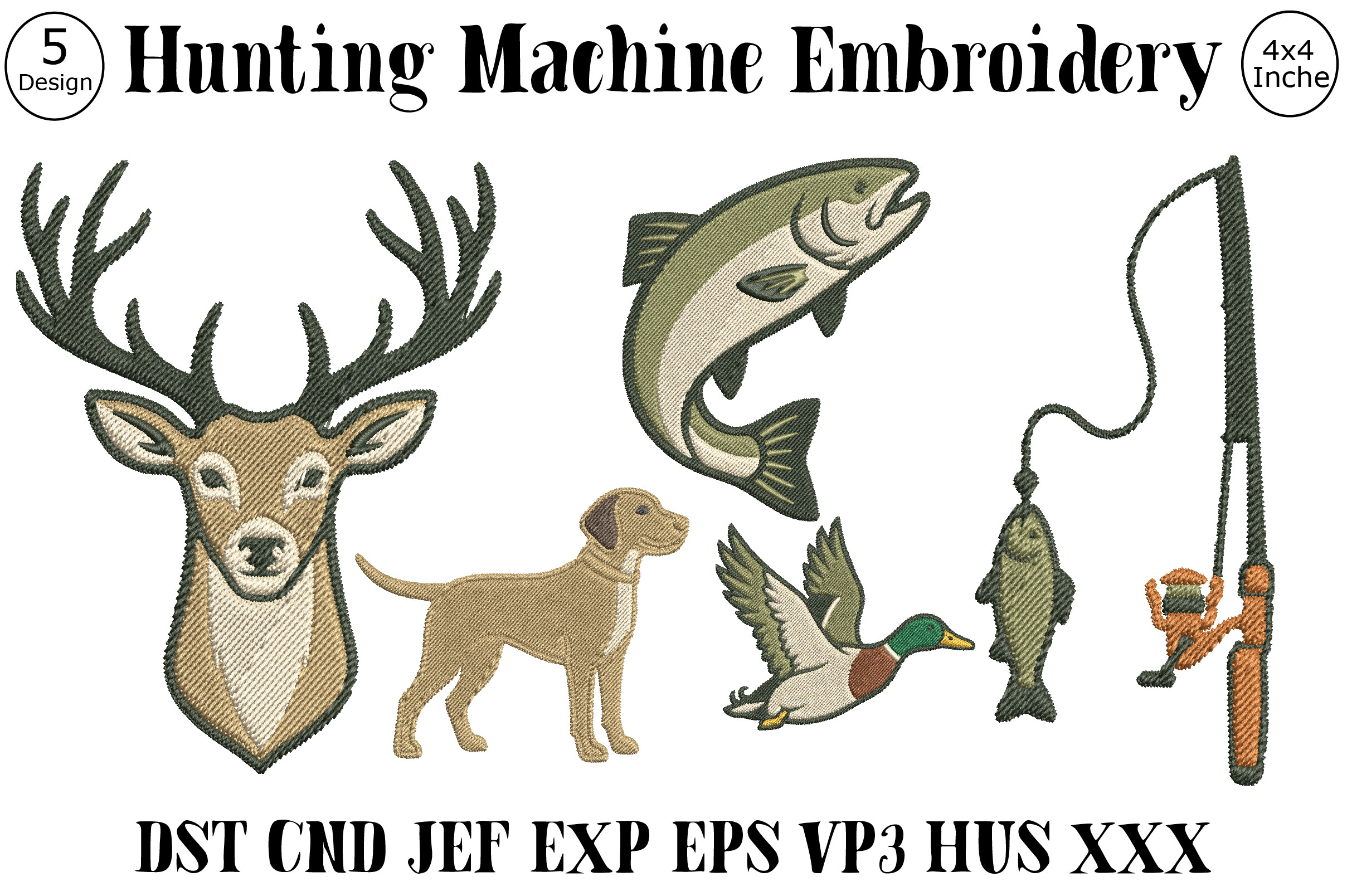 Hunting Machine Embroidery Bundle
