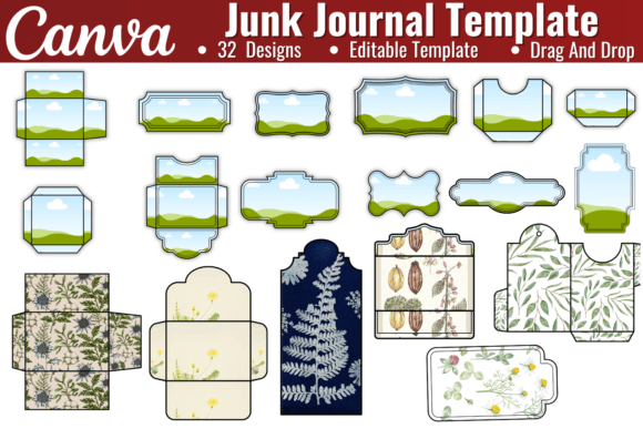 Junk Journal Canva Editable Template Graphic Print Templates By Artist05