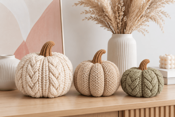 Knitted Pumpkin Trio STL Set – 3D Printable Fall, Autumn & Thanksgiving Decor - Image 5