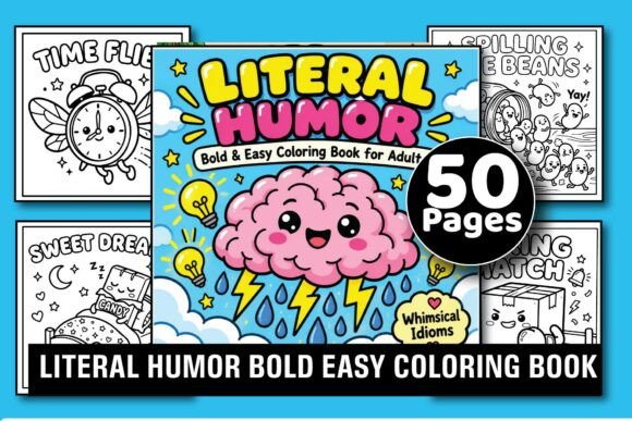 Literal Humor Adult Coloring Book