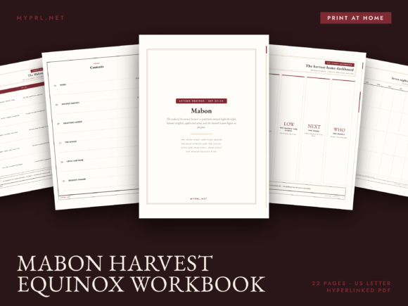 Mabon Harvest Equinox Workbook