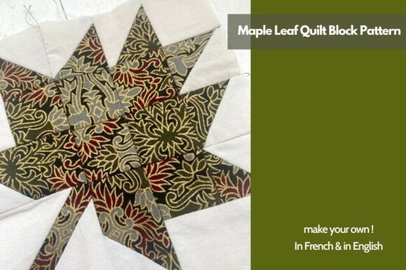Maple Leaf Quilt Block Pattern