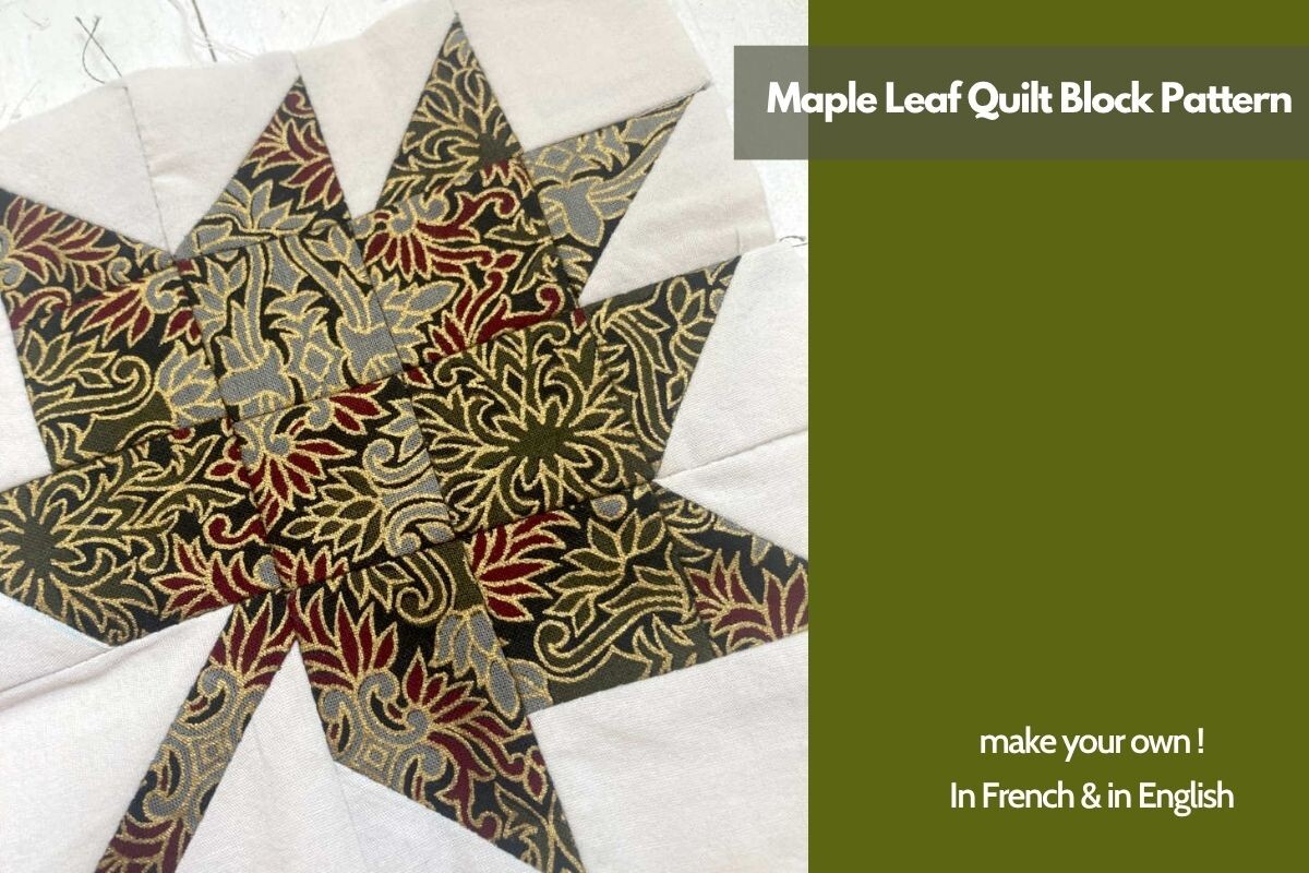 Maple Leaf Quilt Block Pattern