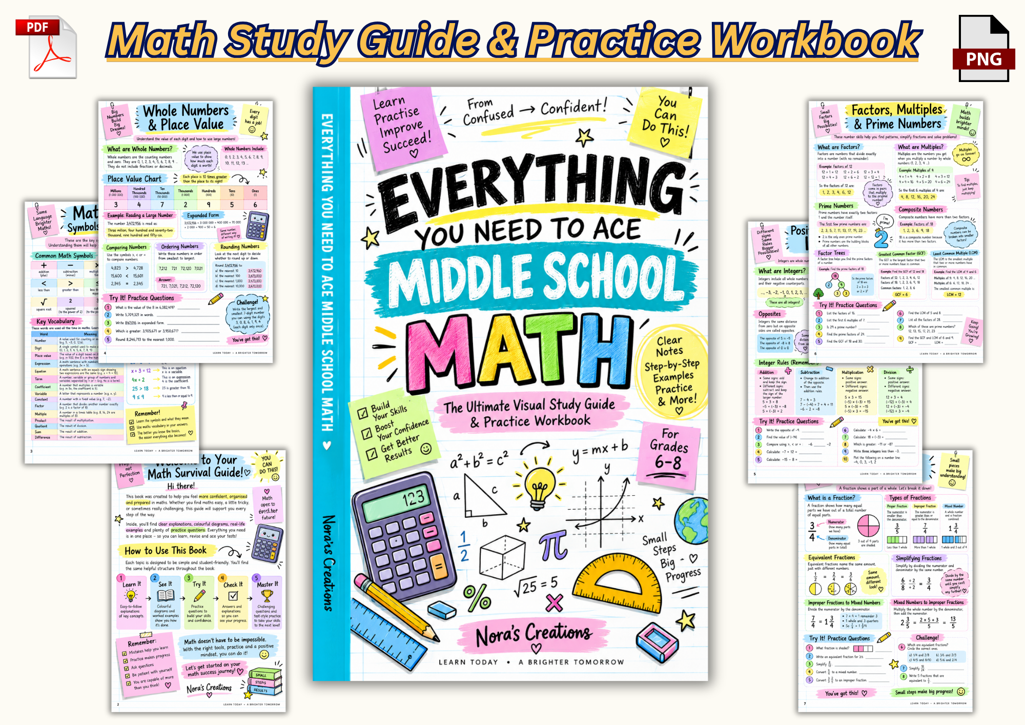 Math Study Guide & Practice Workbook