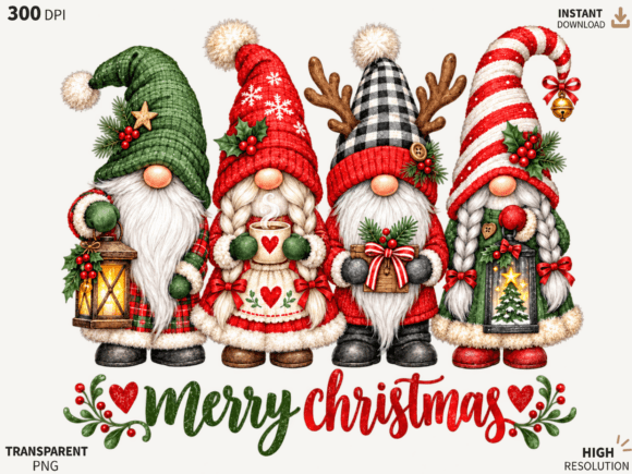 Merry Christmas Gnome PNG, Christmas Gno