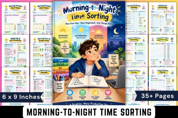 Morning-to-Night Time Sorting Planner