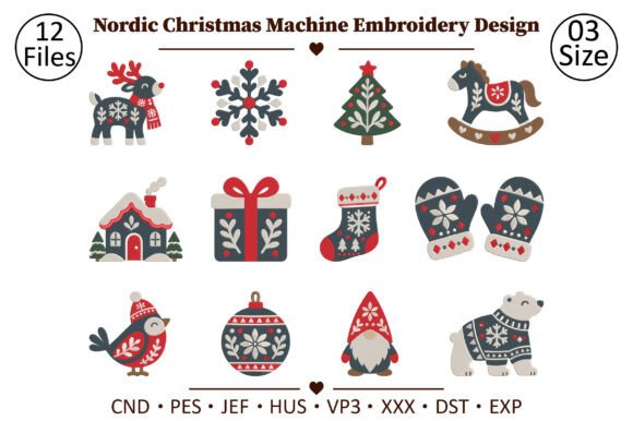 Nordic Christmas Machine Embroidery