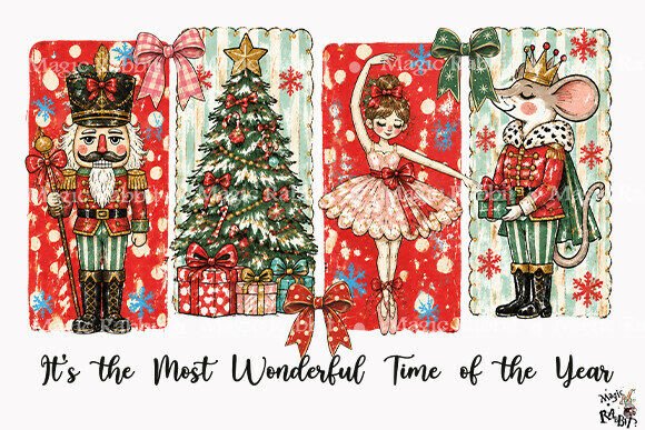 Nutcracker Ballerina Christmas PNG