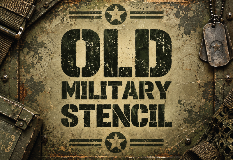 Old Military Stencil