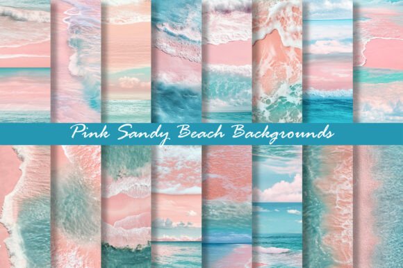 Pink Sandy Beach Backgrounds