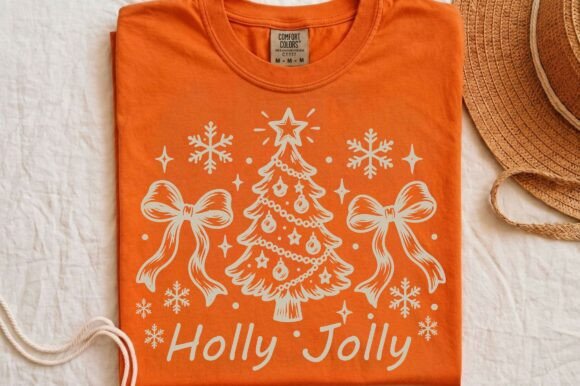 Retro Holly Jolly Christmas Png Graphics