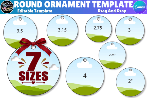 Round Ornament Template Bundle