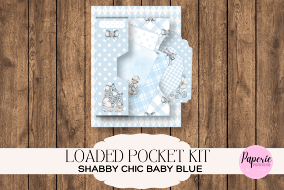 Shabby Chic Baby Blue Loaded Pocket Kit