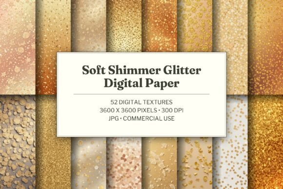 Soft Shimmer Glitter Digital Paper