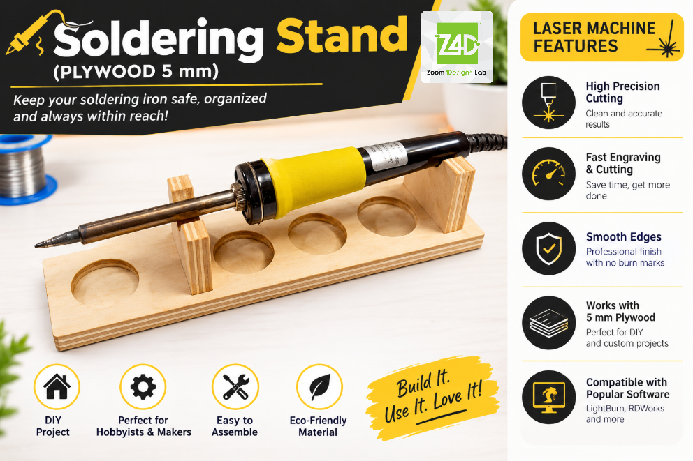 Soldering Stand Plywood Laser Project laser cut file