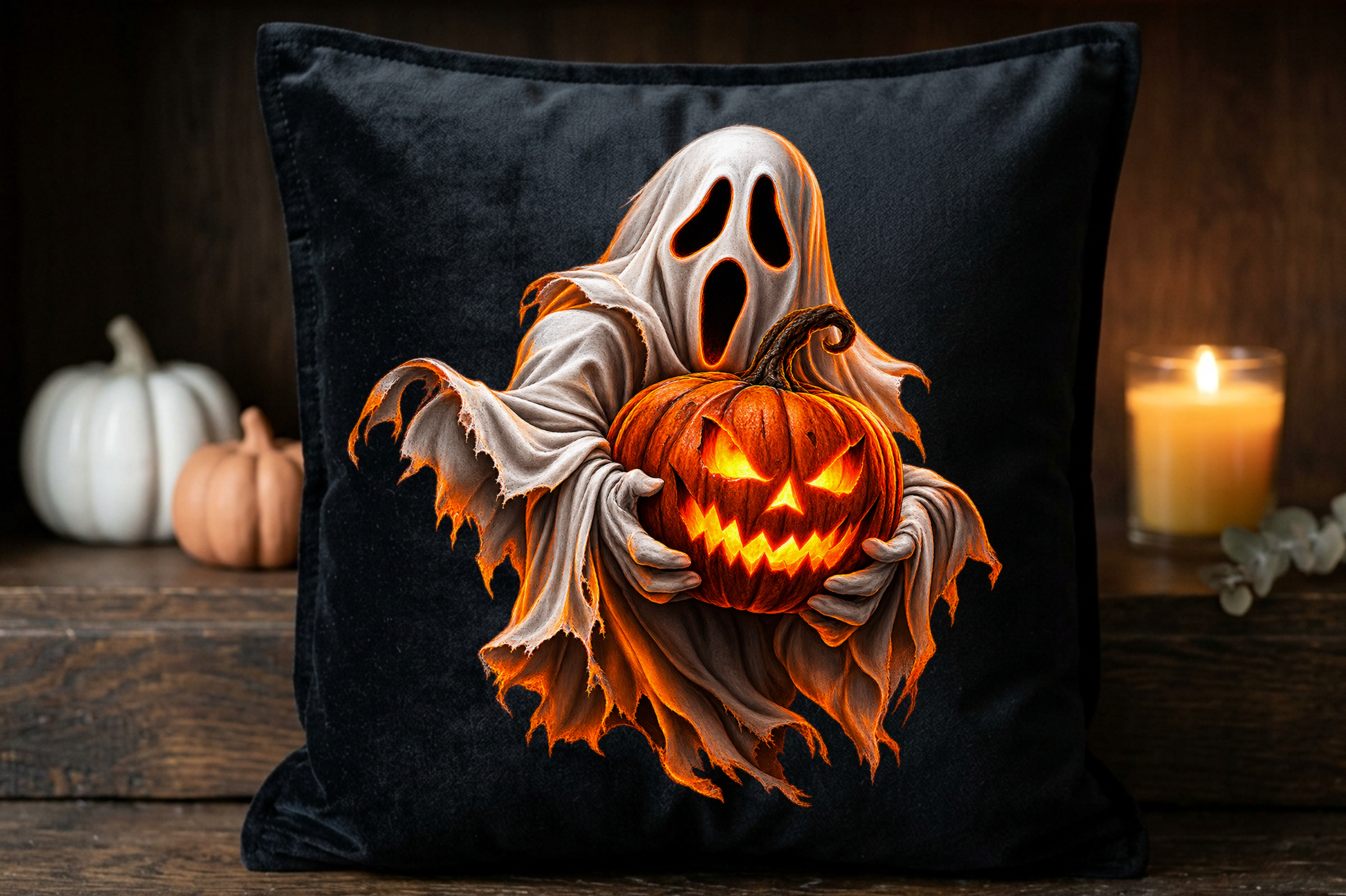 Spooky Ghost Pumpkin Halloween