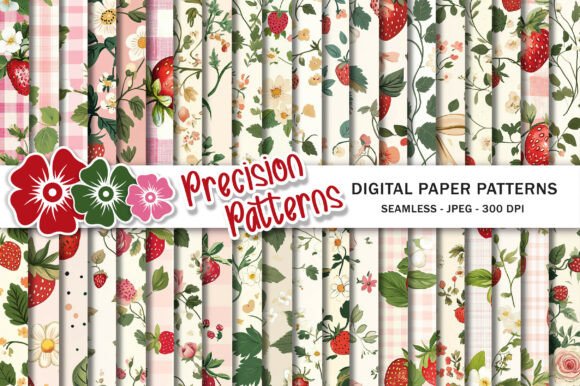 Strawberry Cottage Digital Paper Pack