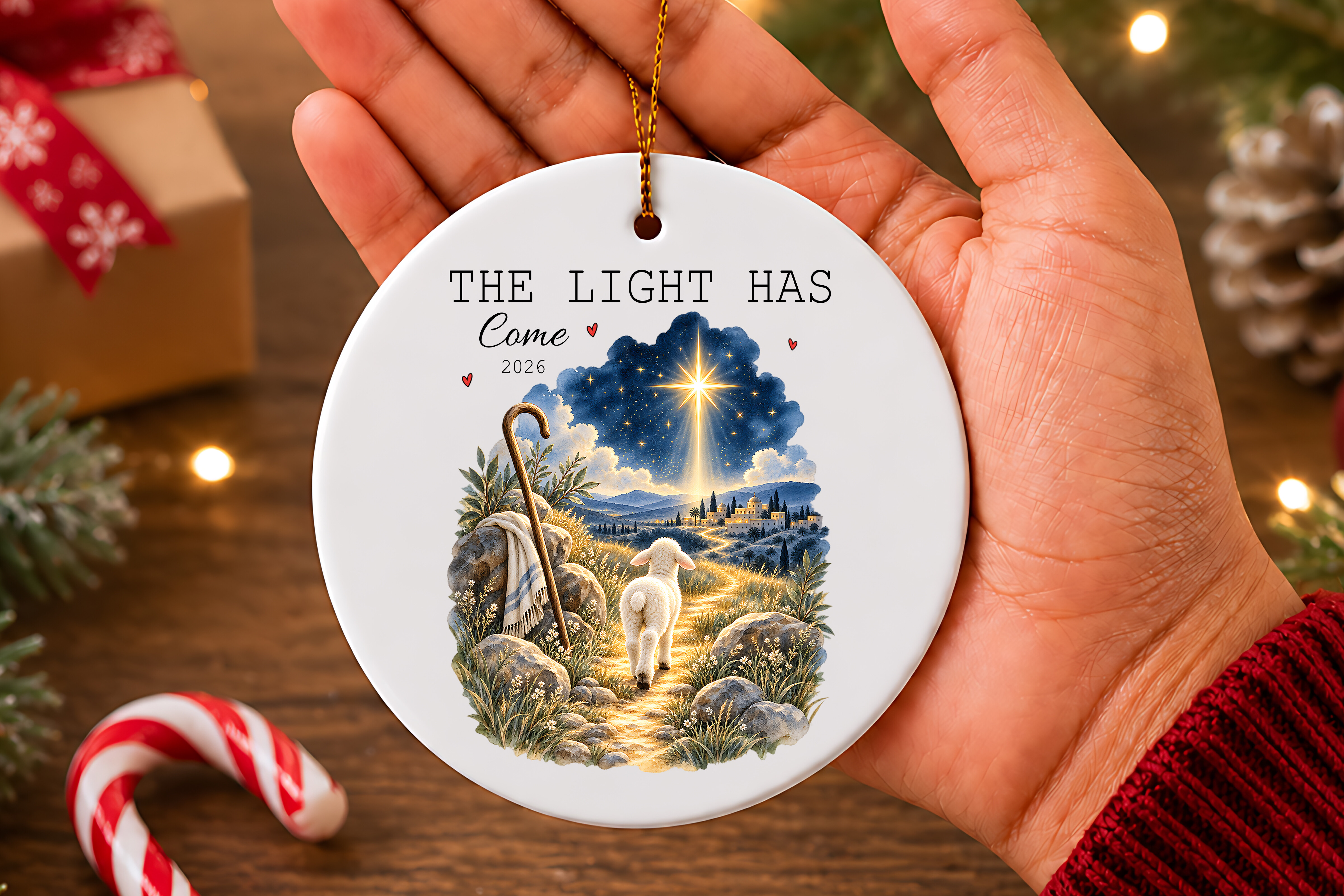 The Light Has Come Christmas Ornament