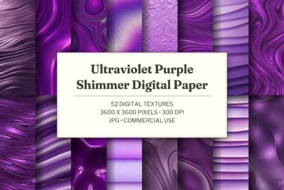 Ultraviolet Purple Shimmer Digital Paper