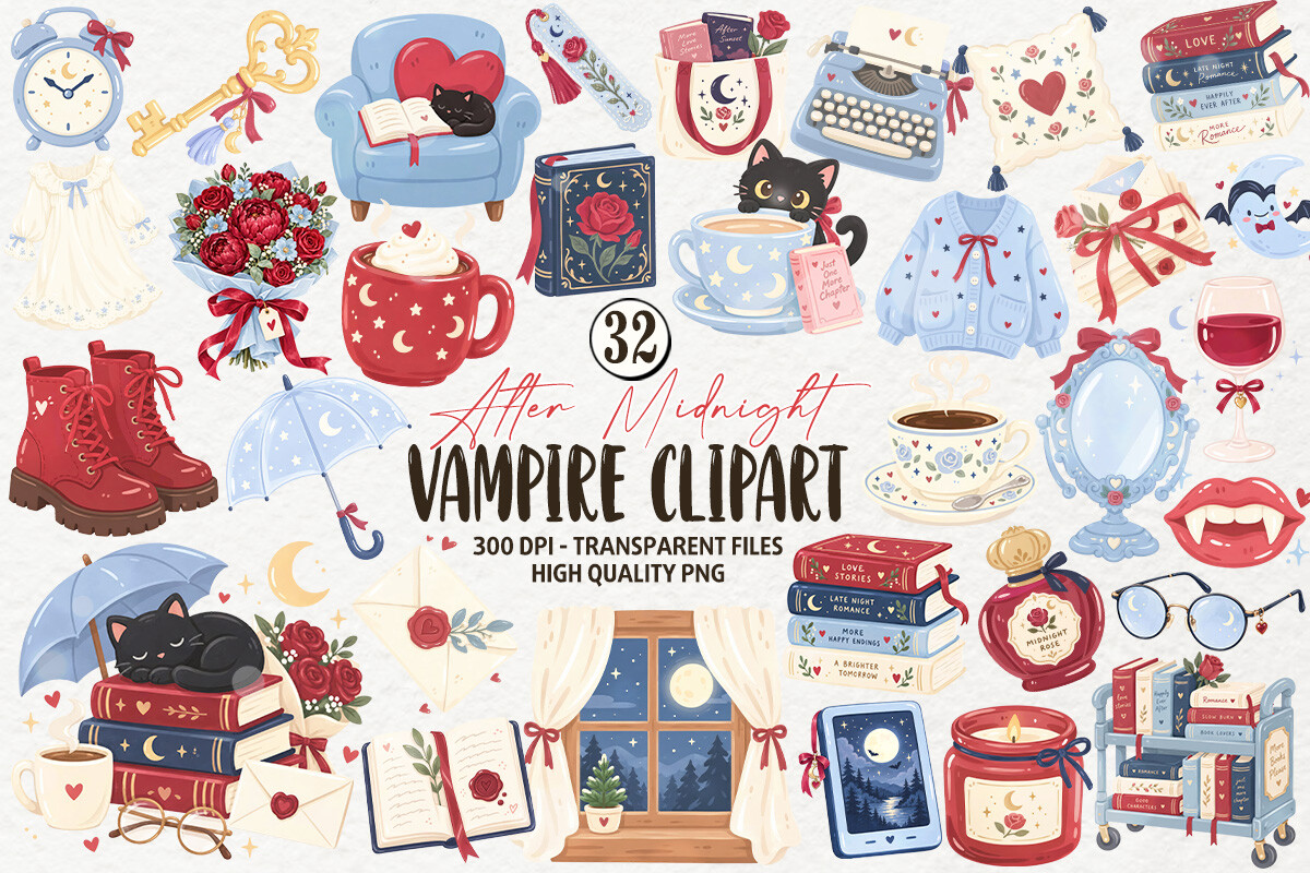 Vampire After Midnight Vibes Clipart