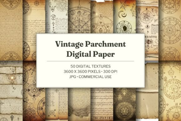 Vintage Parchment Digital Paper