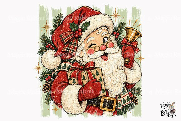 Vintage Santa Claus Christmas PNG