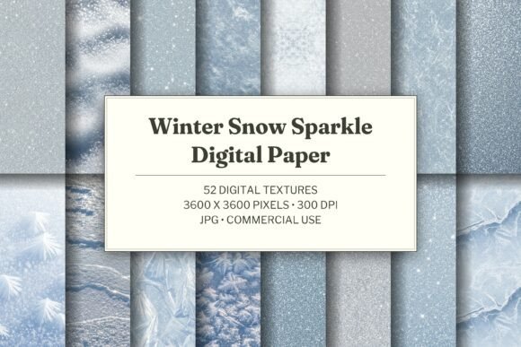 Winter Snow Sparkle Digital Paper