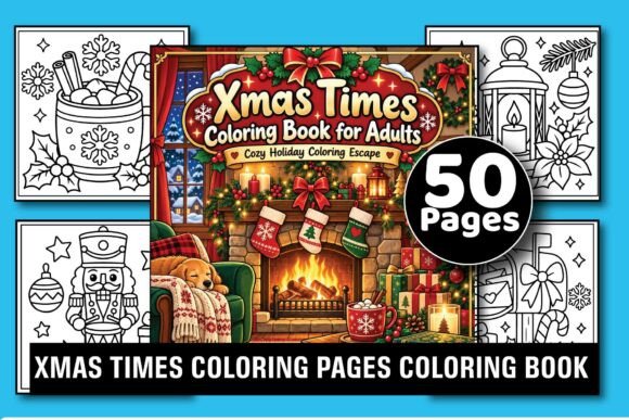 Xmas Magic Coloring Book for Adults