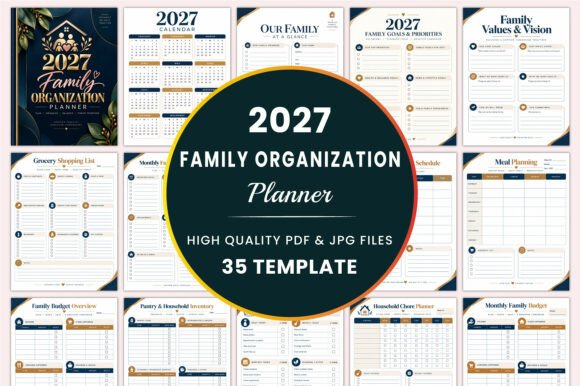 2027 Family Organization Planner KDP