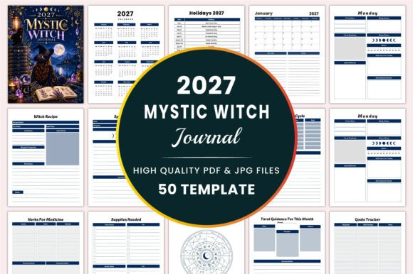 2027 Mystic Witch Journal KDP Interiors