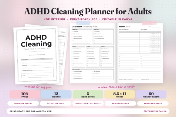 ADHD Cleaning Planner for Adults
