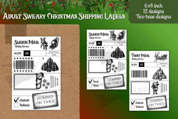 Adult Sweary Christmas Labels