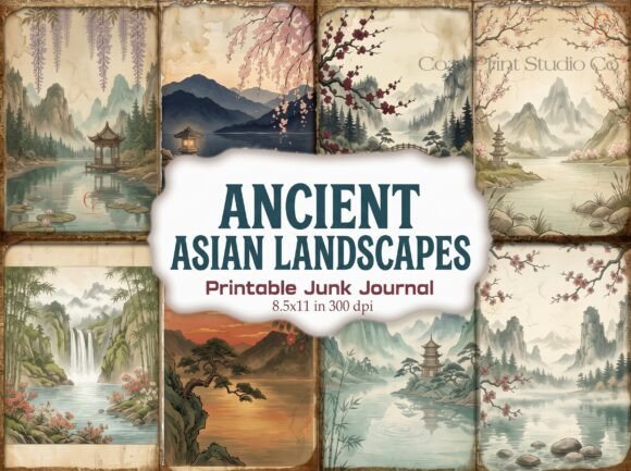 Ancient Asian Landscapes Junk Journal