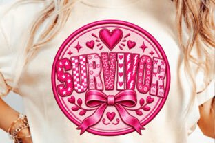 Breast Cancer Survivor Coquette Pink Bow Graphic by T-Shirt Design ...