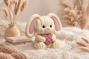 Enjoy Creative Bunny Love Heart 3D STL · Creative Fabrica