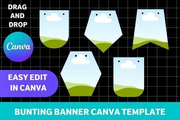 Bunting Banner Canva Template