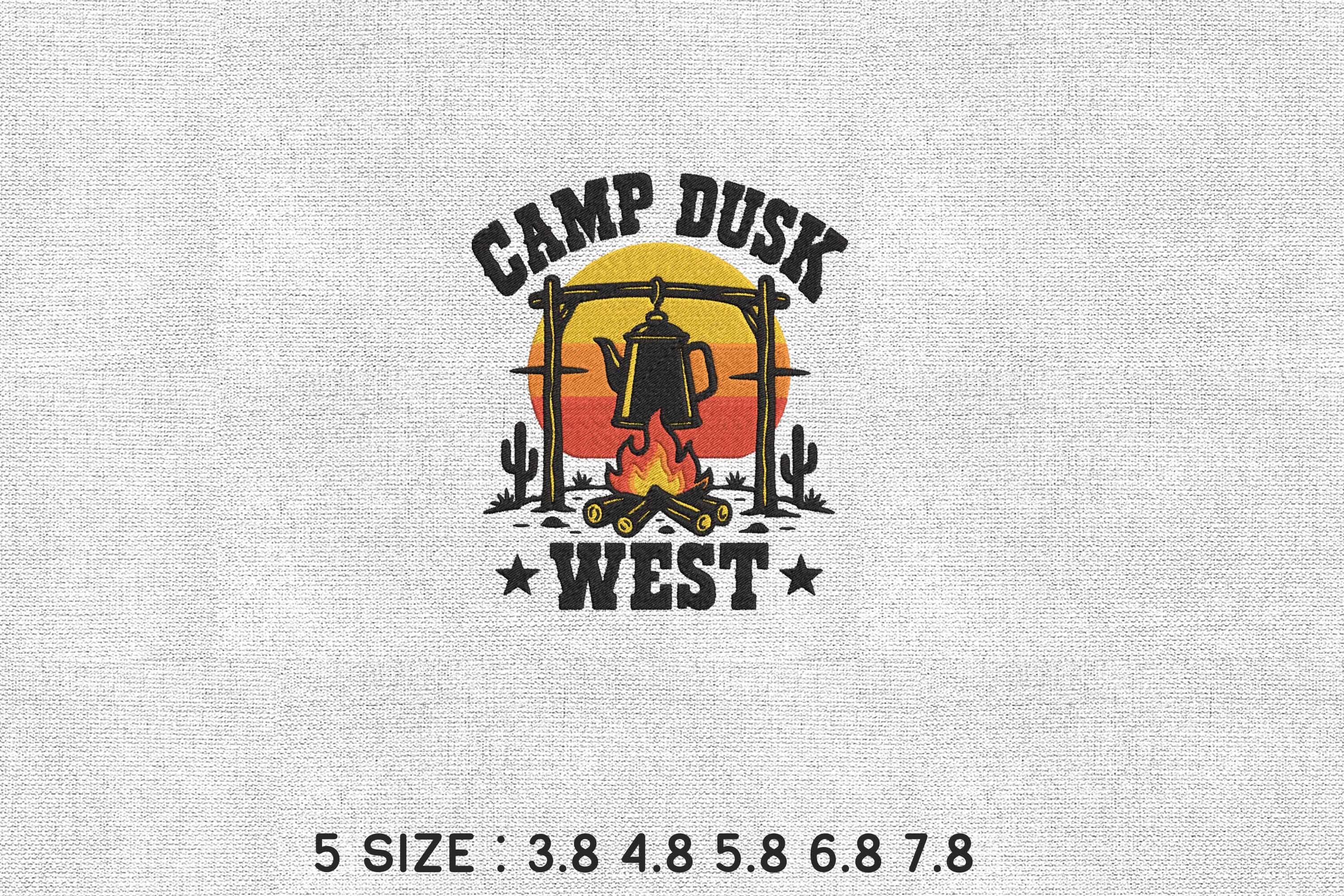 Camp Dusk West Western Embroidery Design