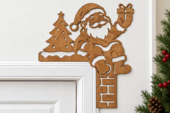 Christmas Door Corner Laser Cut File laser cut file