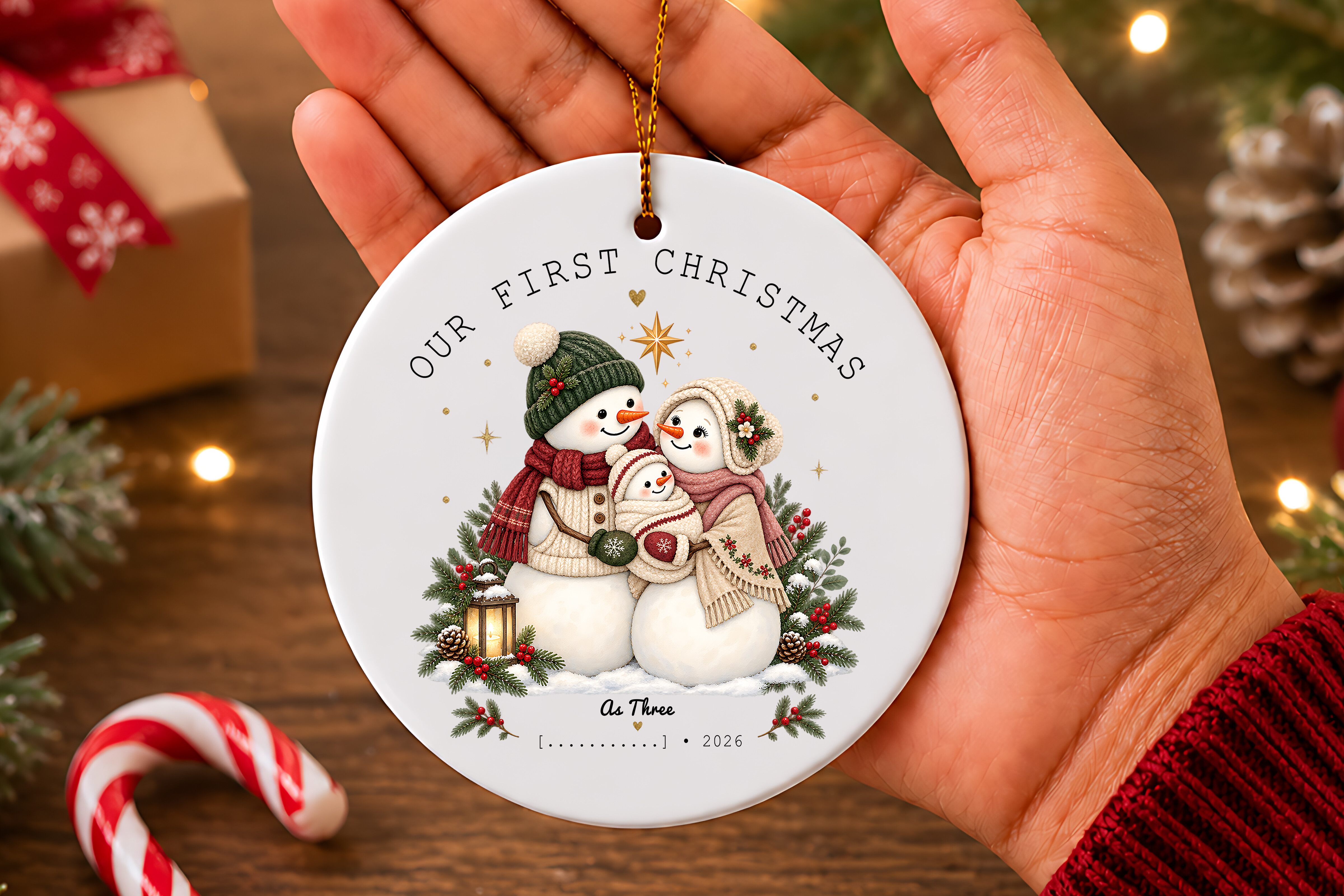 Christmas Family Baby's Ornament PNG