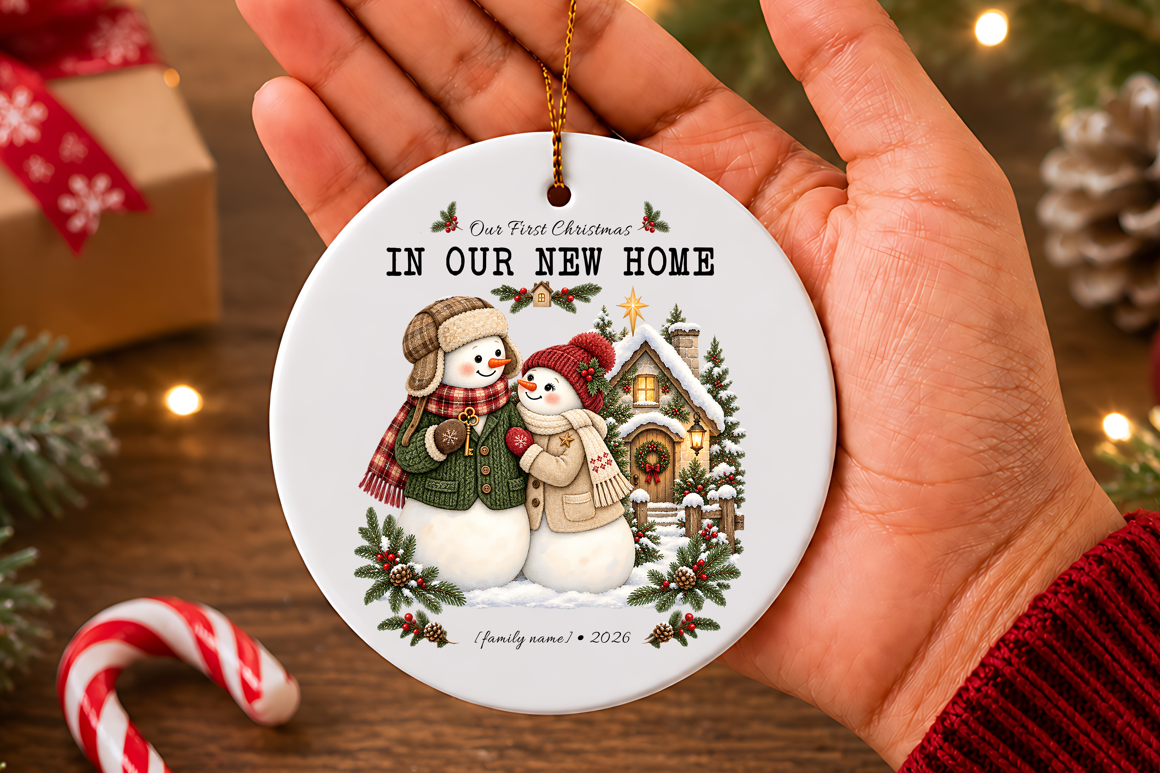 Christmas Family New Home Ornament PNG