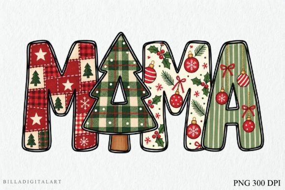 Christmas Mama PNG, Christmas Tree