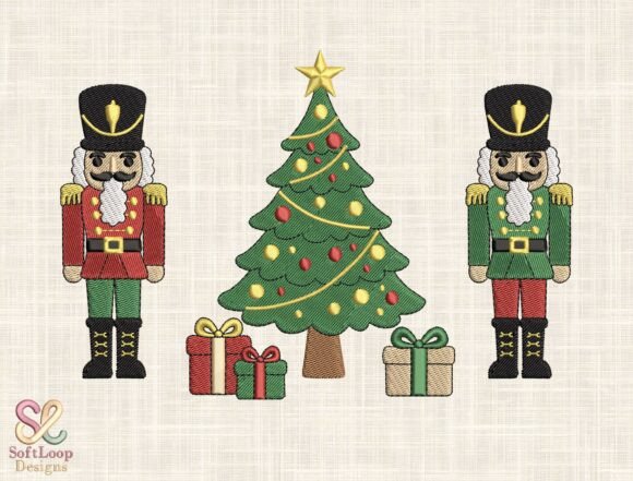 Christmas Nutcracker Embroidery Design