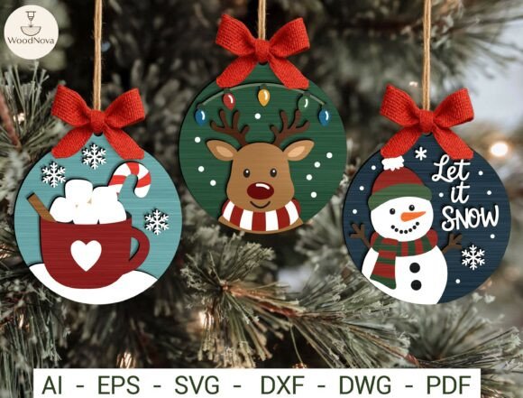 Christmas Ornament SVG Bundle