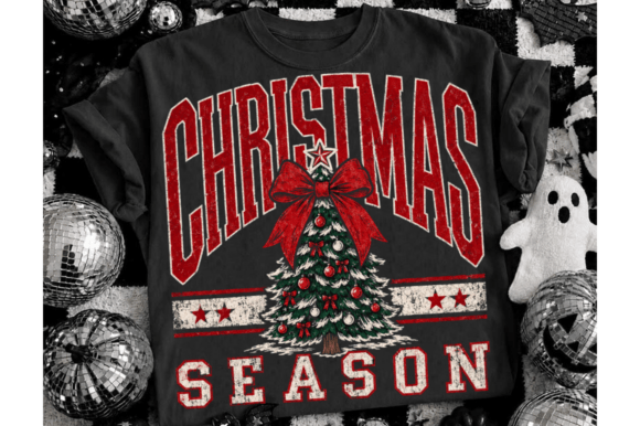 Christmas Season Vintage T-Shirt, Retro Graphic T-shirt Designs By DefabriCat