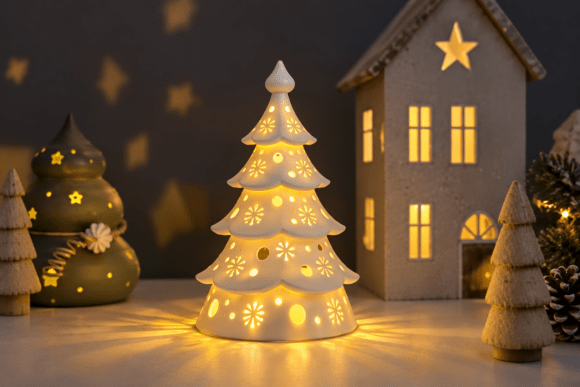 Christmas Tree Lantern STL File – 3D Printable Holiday Candle Holder - Image 3